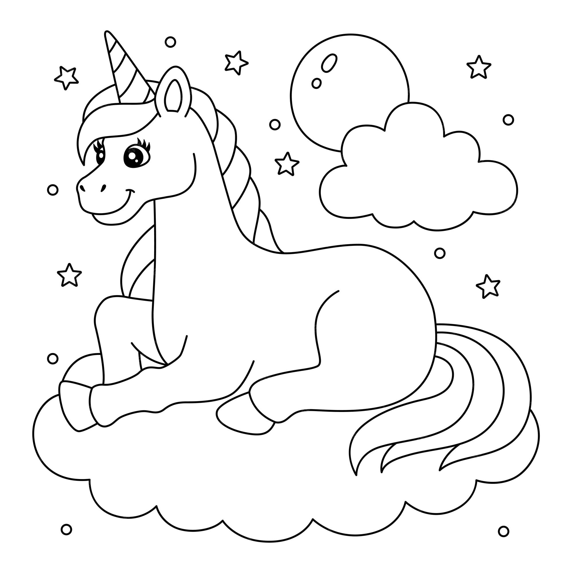Kids coloring page my little pony vectors illustrations for free download