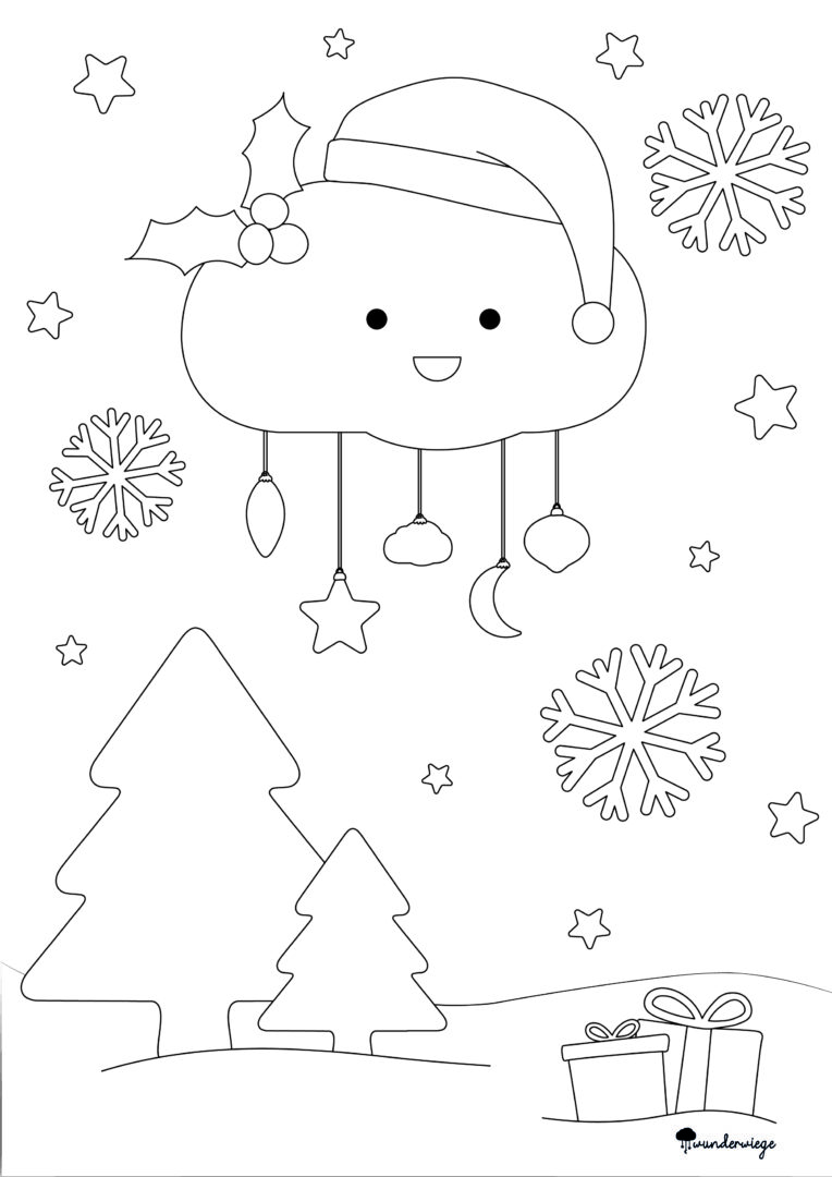 Ausmalbild zu weihnachten spaã fãr die ganze familie