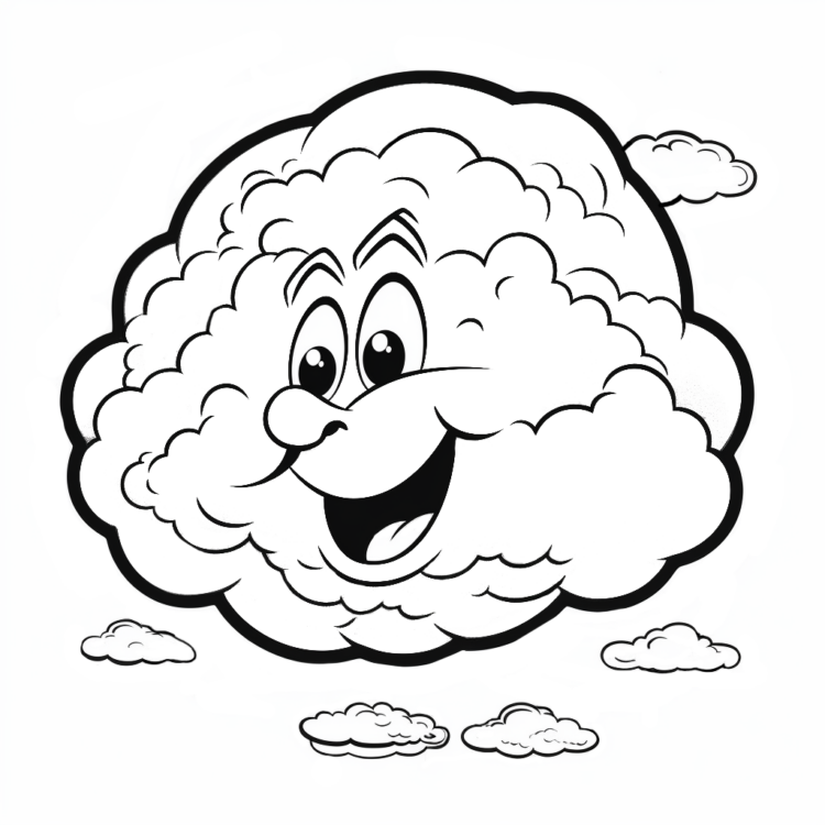 Wolken ausmalbilr kostenlos herunterlan