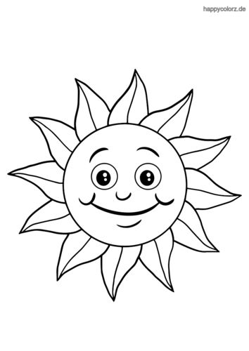 Lachen sonne ausmalbild ausmalbilr ausmalen sonne basteln