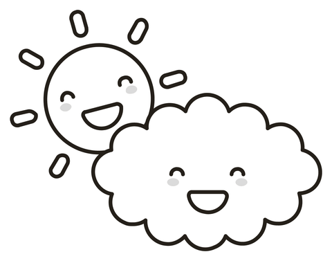 Ausmalbild sonne hinter wolke ausmalbilder kostenlos zum ausdrucken