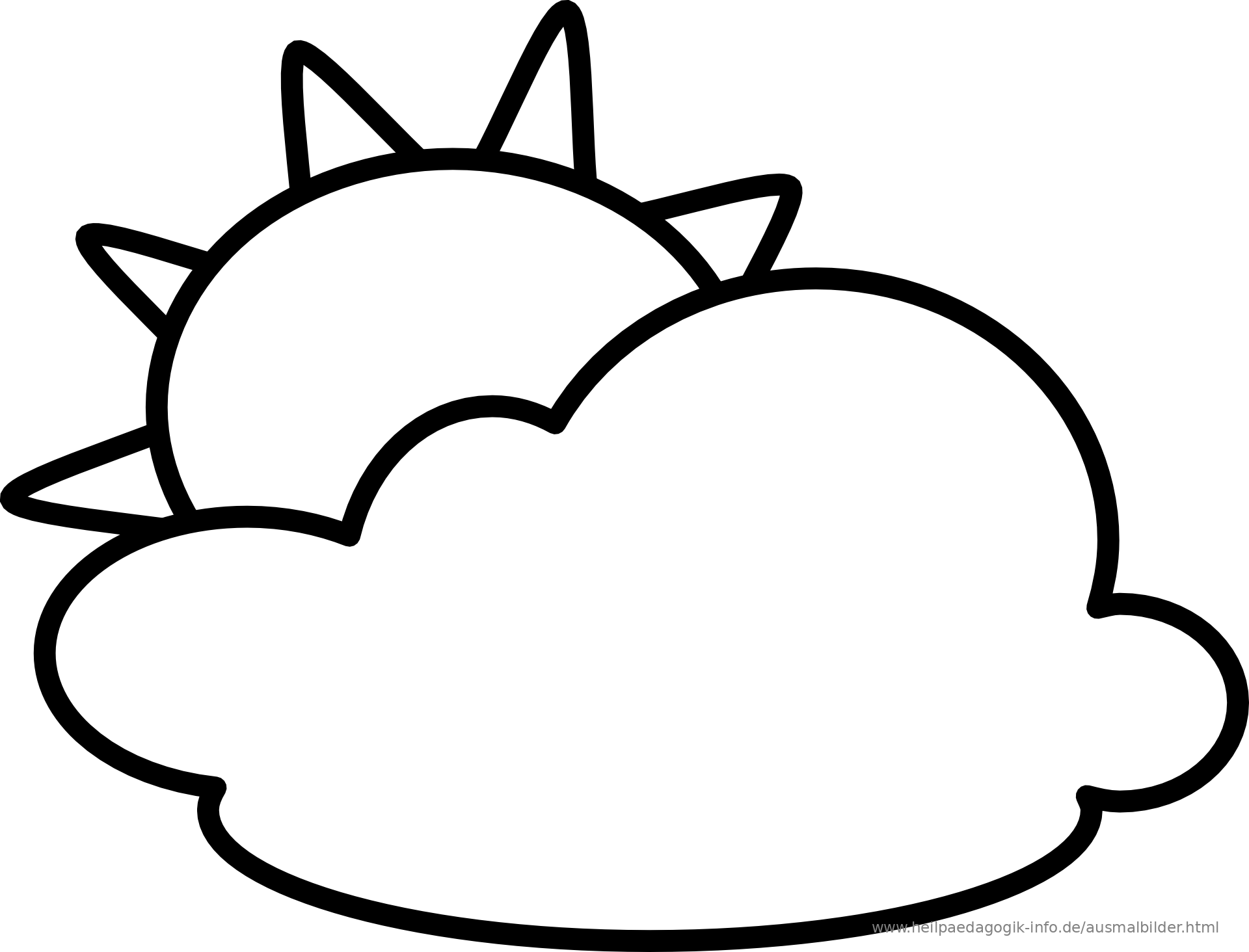 Ausmalbilr wolken