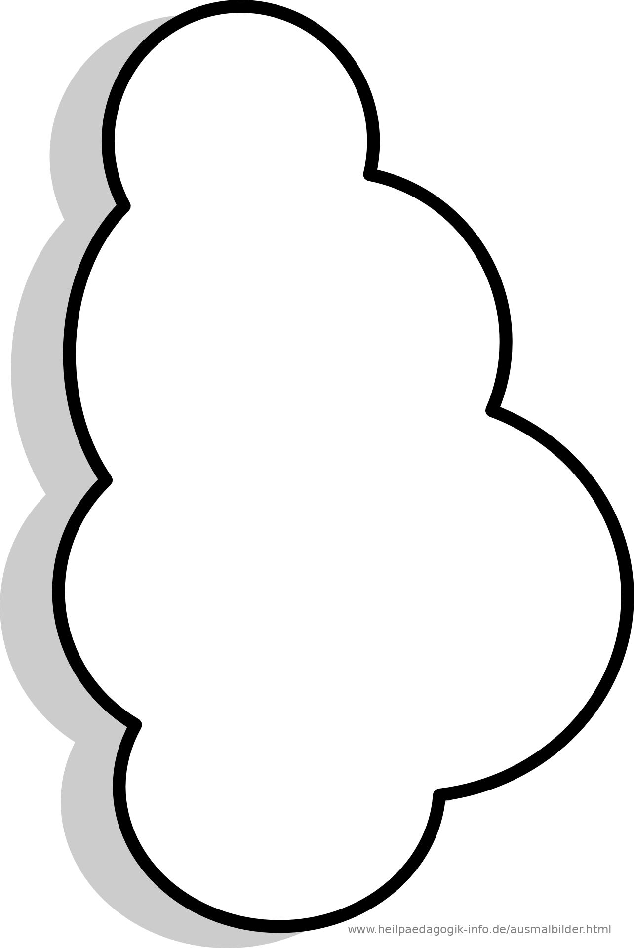 Ausmalbilr wolken