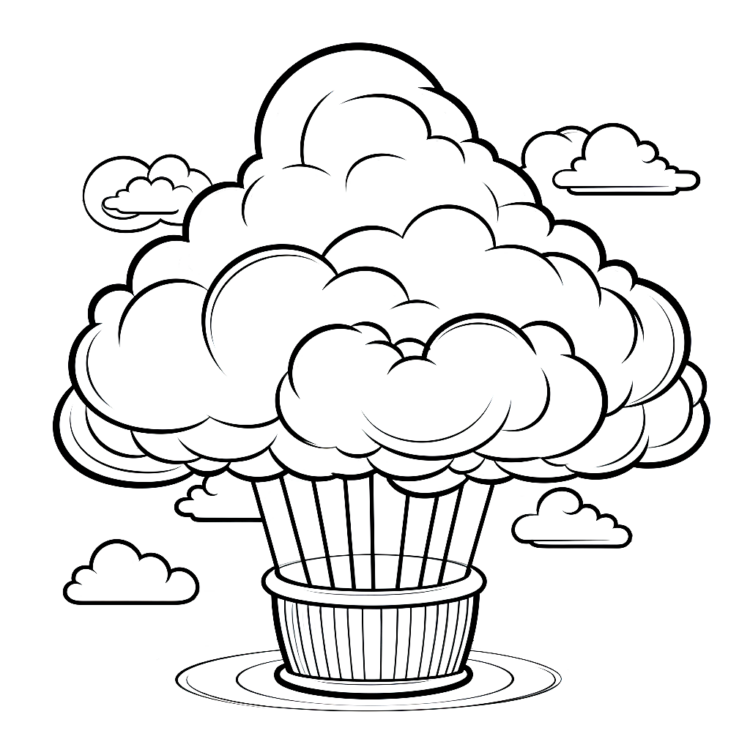 Wolken ausmalbilr kostenlos herunterlan
