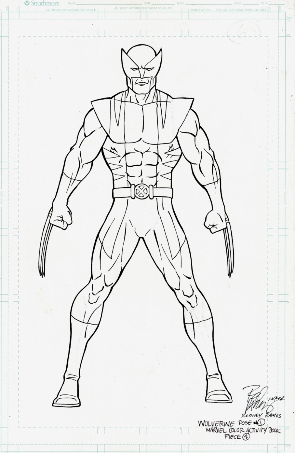 Wolverine published pinup ic art for sale by artist rodney ramos at