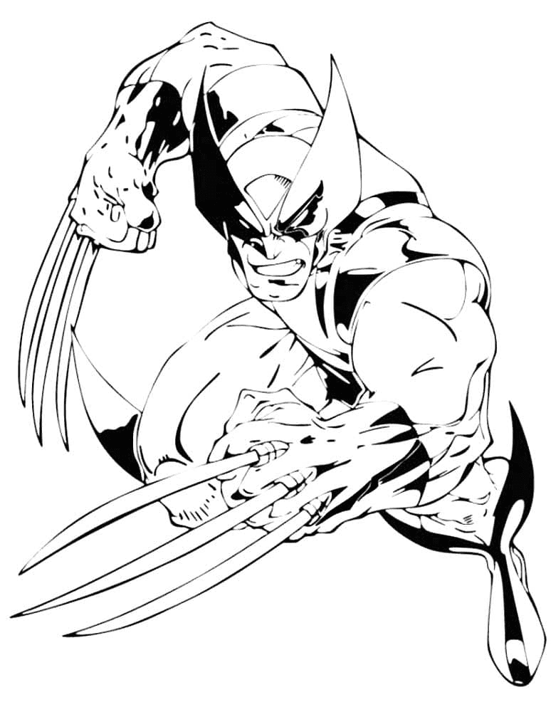 Wolverine coloring pages printable for free download