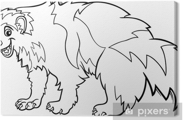 Canvas print wolverine animal cartoon coloring page