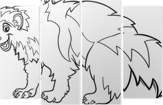 Poster wolverine animal cartoon coloring page
