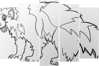 Poster wolverine animal cartoon coloring page