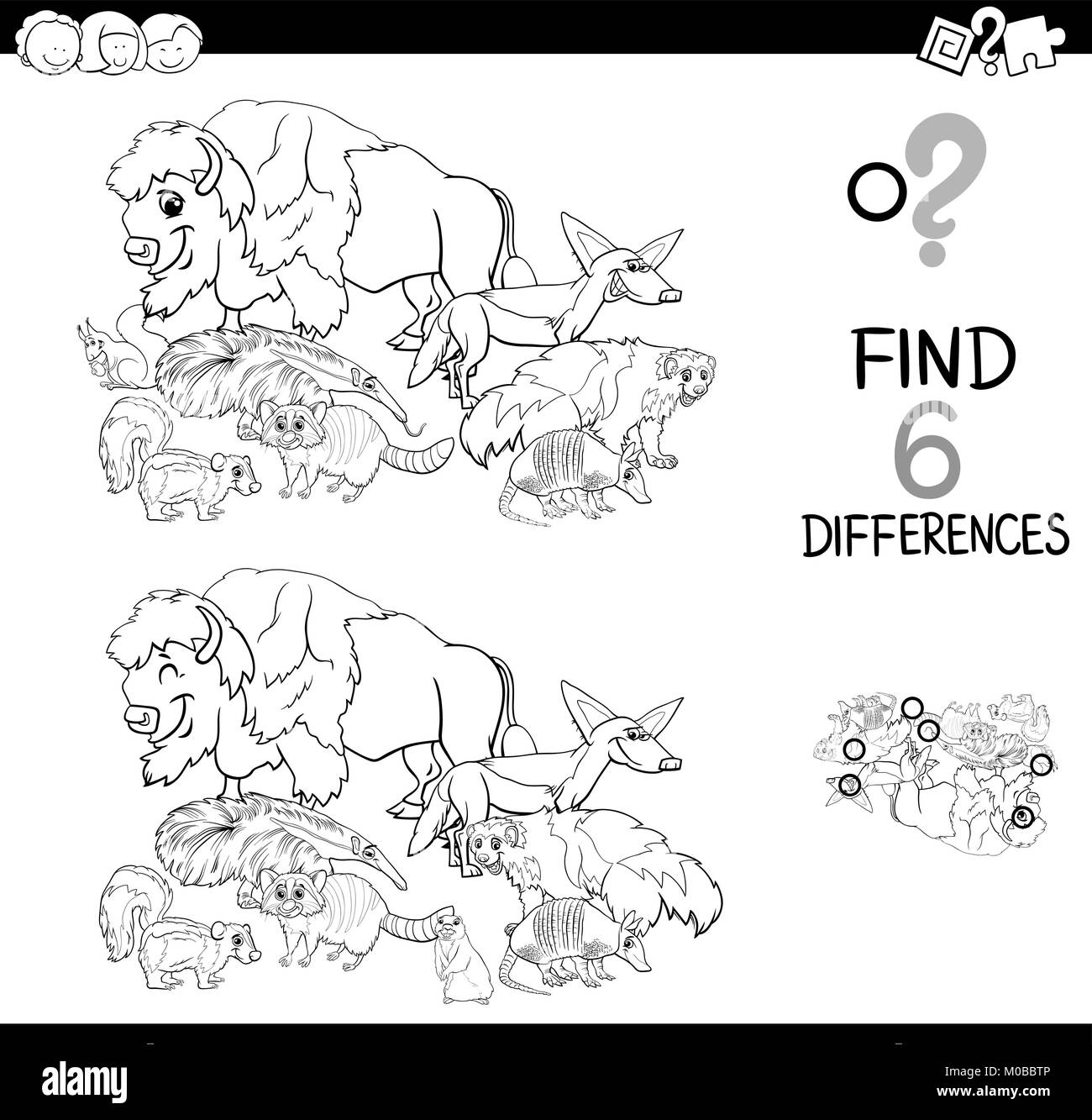 Wolverine animal cartoon illustration black and white stock photos images