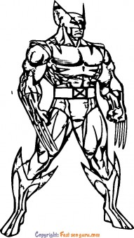 Superhero coloring pages of wolverine