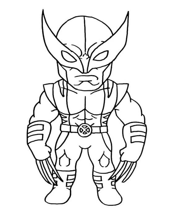 Free easy to print wolverine coloring pages