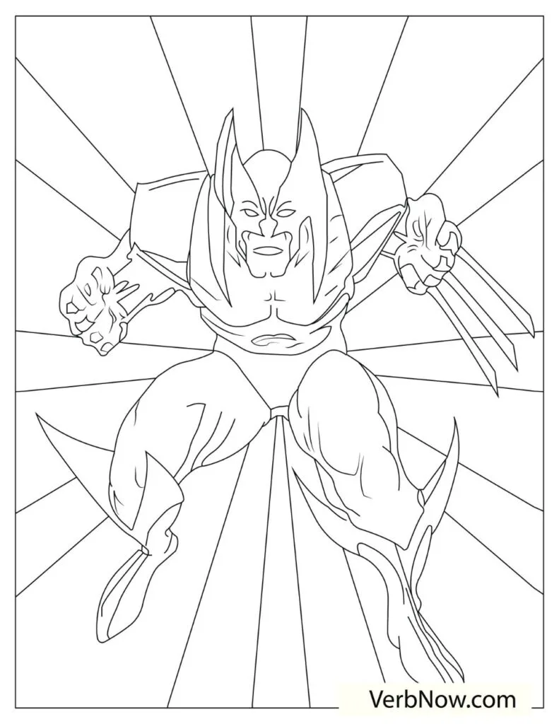 Free wolverine coloring pages for download printable pdf