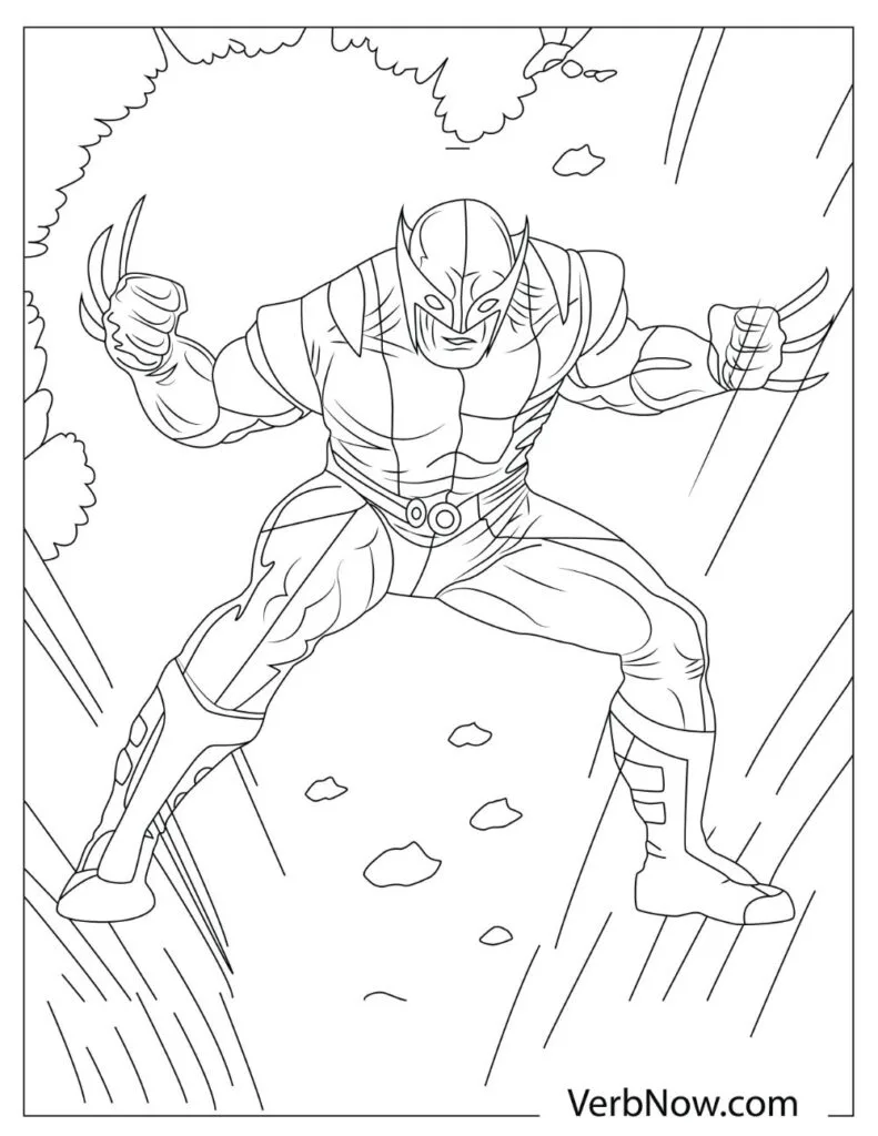 Free wolverine coloring pages for download printable pdf