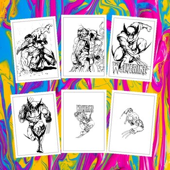 Unleash the colors wolverine printable coloring pages for kids tpt