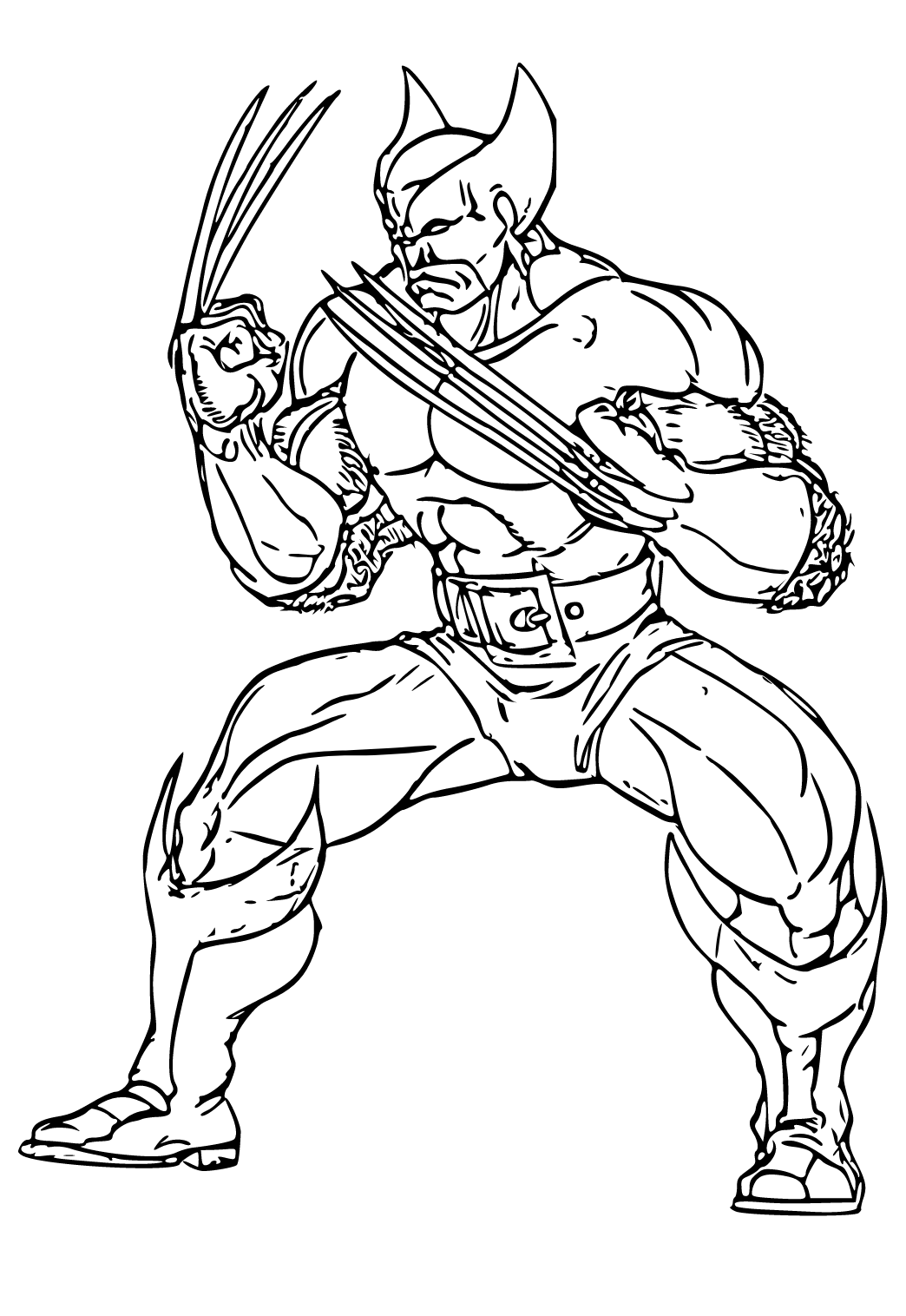 Free printable wolverine threat coloring page for adults and kids