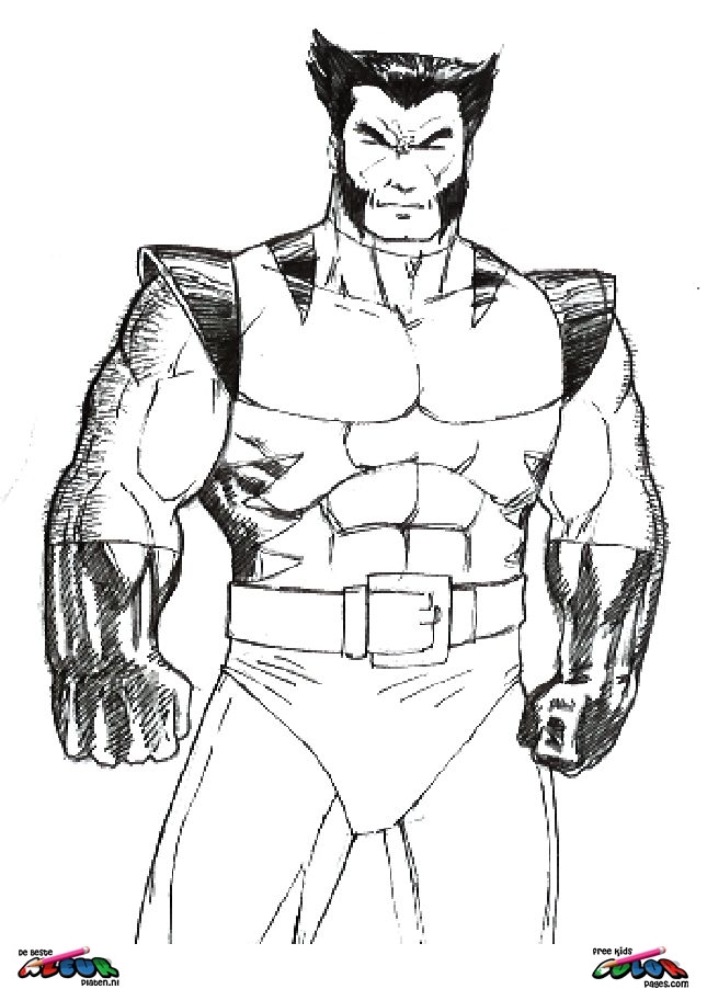Free printable wolverine coloring pages for kids