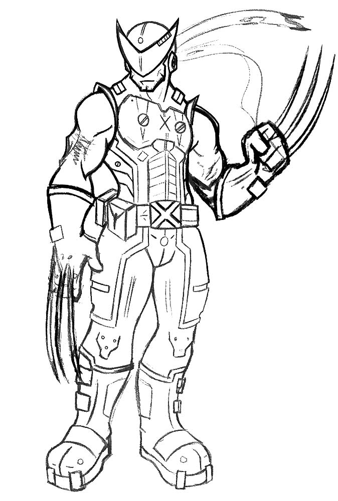 Wolverine coloring pages ð to print and color