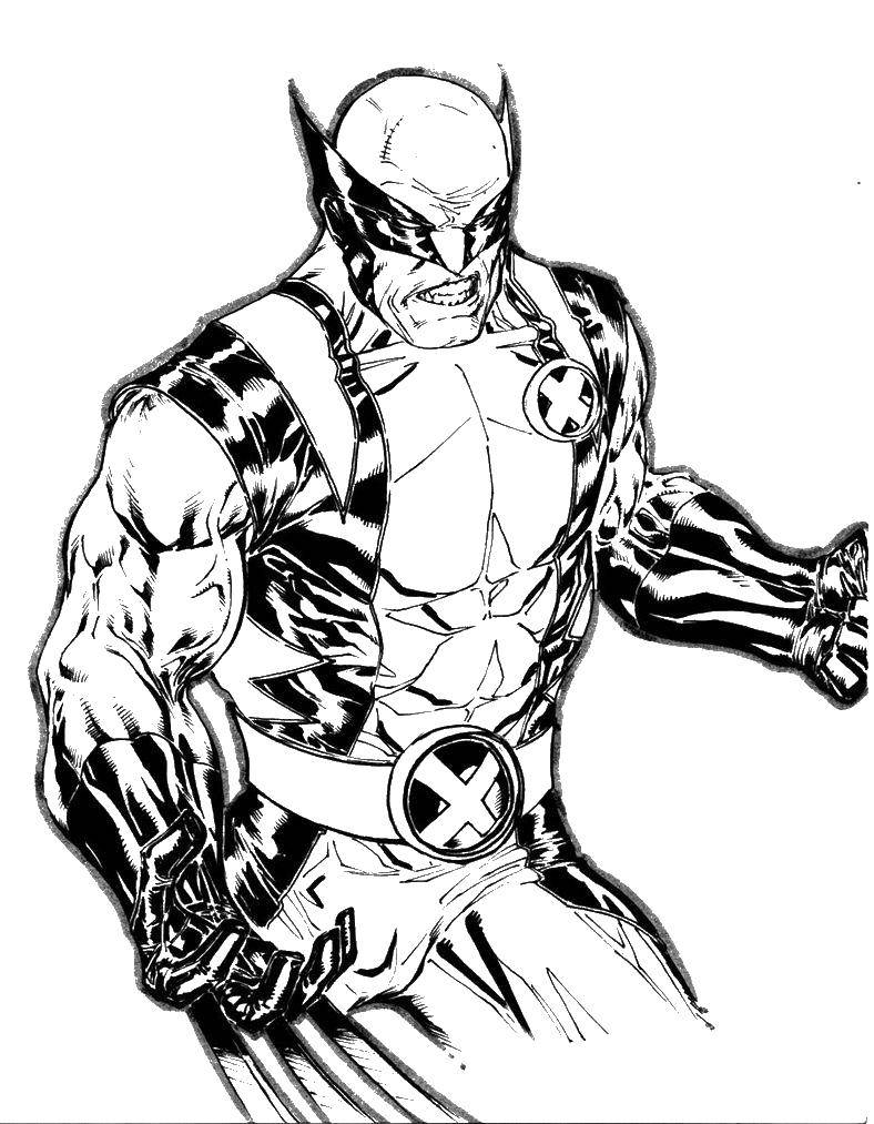 Online coloring pages wolverine coloring page wolverine logan x men