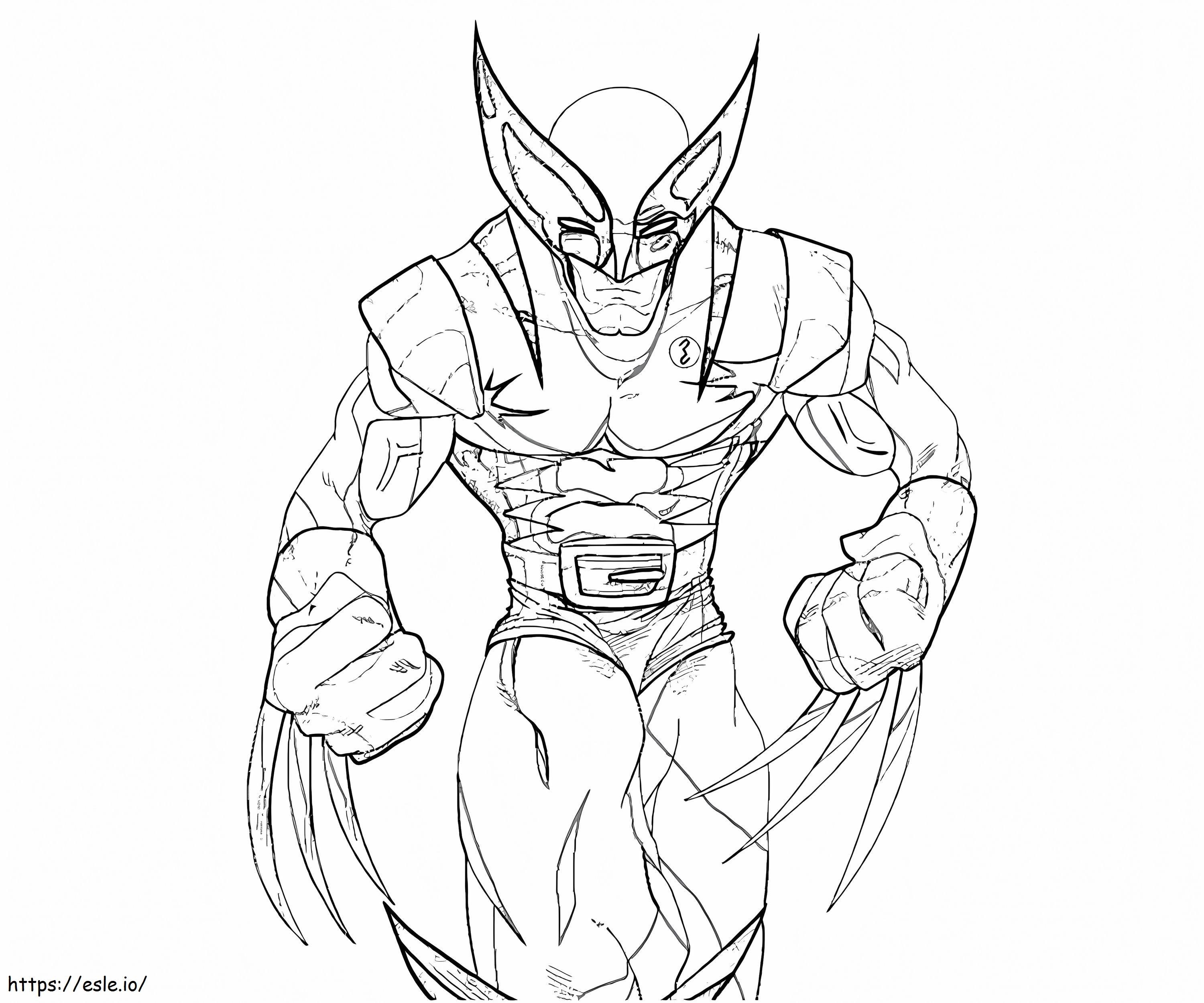 Amazing wolverine coloring page