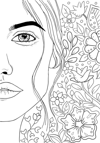 Black woman face coloring pages royalty