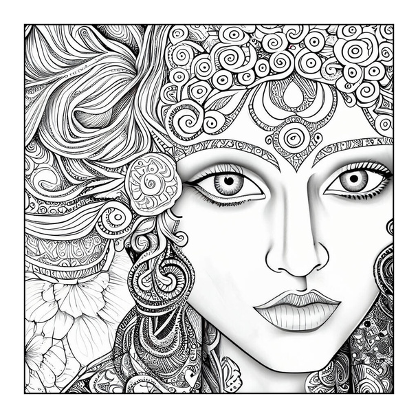 Woman face coloring pages free stock photos images and pictures of woman face coloring pages