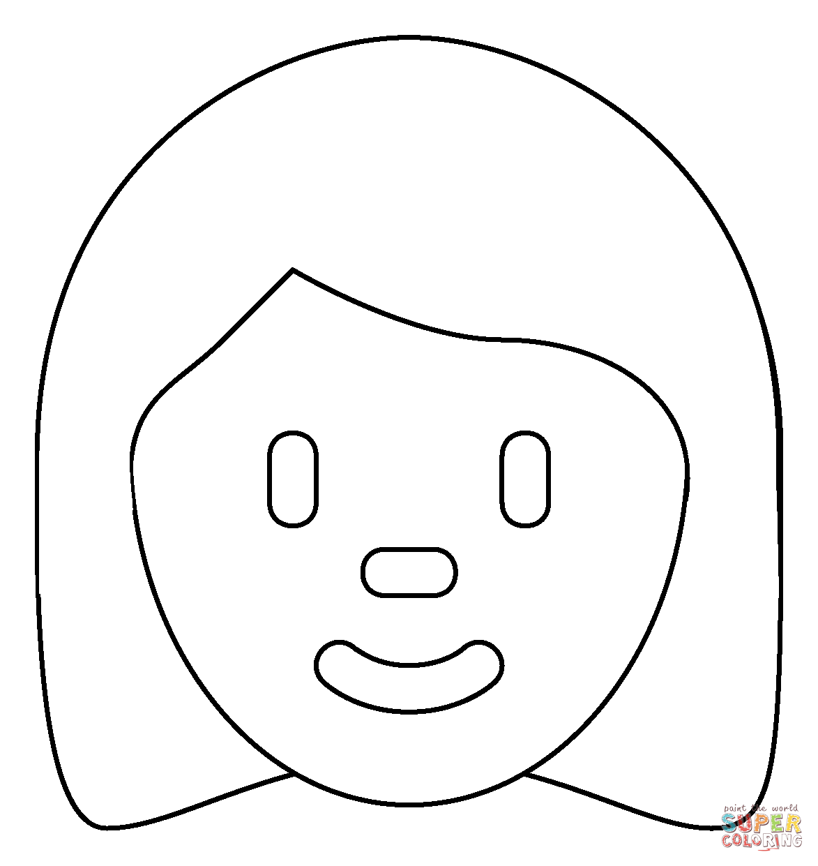 Woman emoji coloring page free printable coloring pages