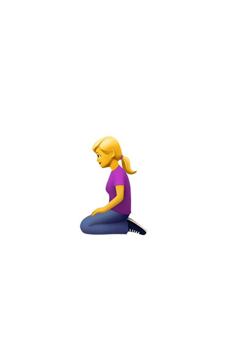 Graceful woman kneeling emoji