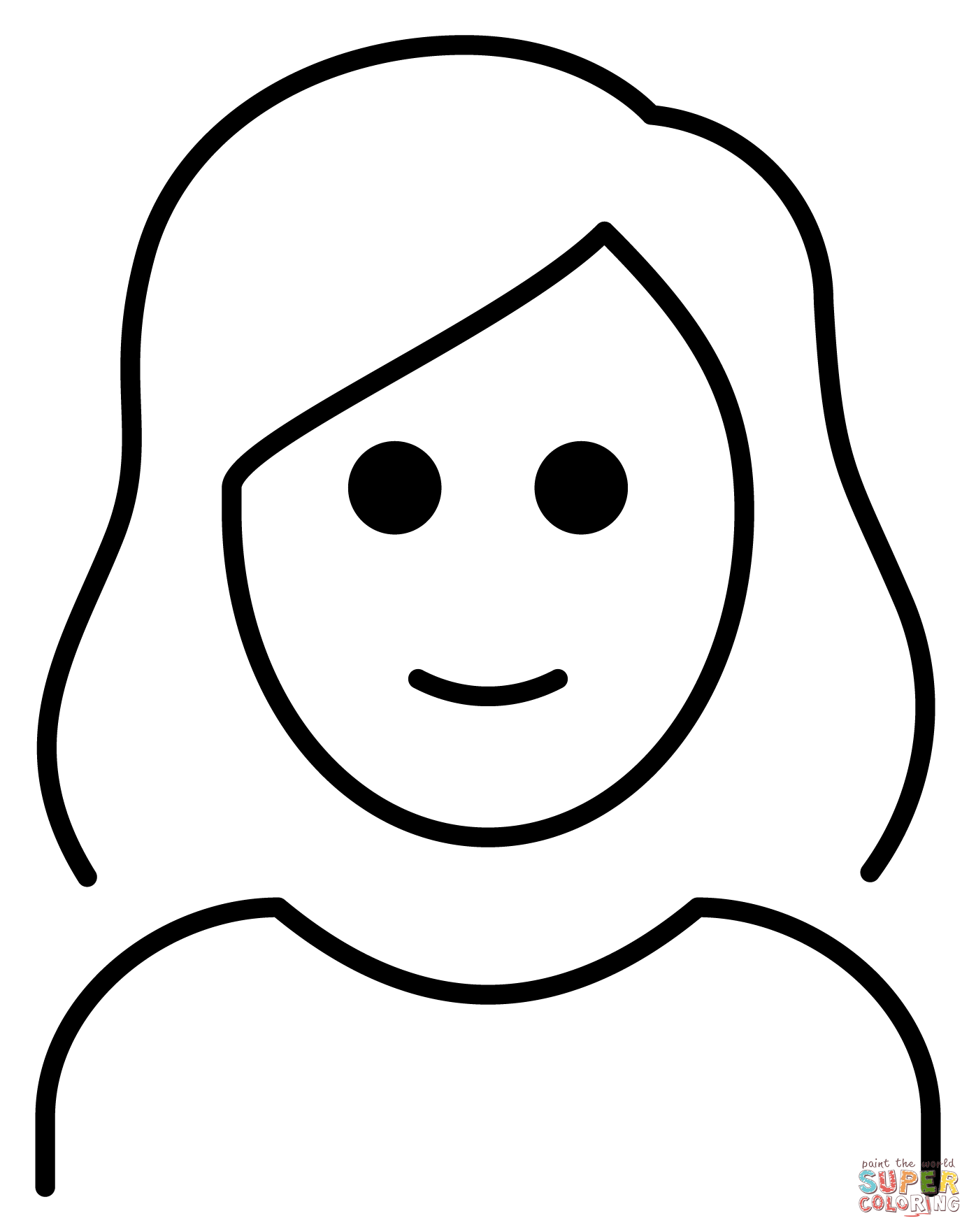 Woman emoji coloring page free printable coloring pages