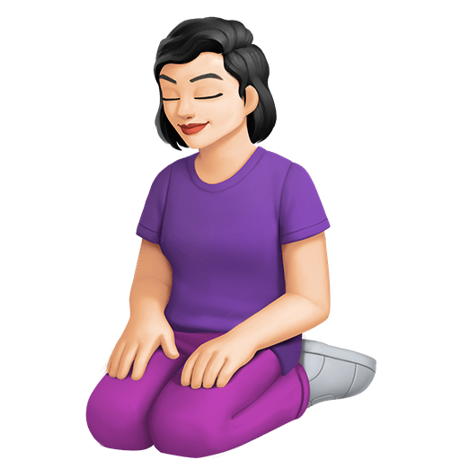 Ððâï woman kneeling light skin tone on twitter emoji stickers