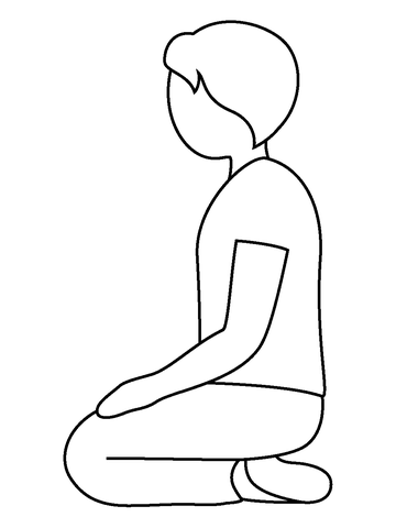 Person kneeling emoji coloring page free printable coloring pages