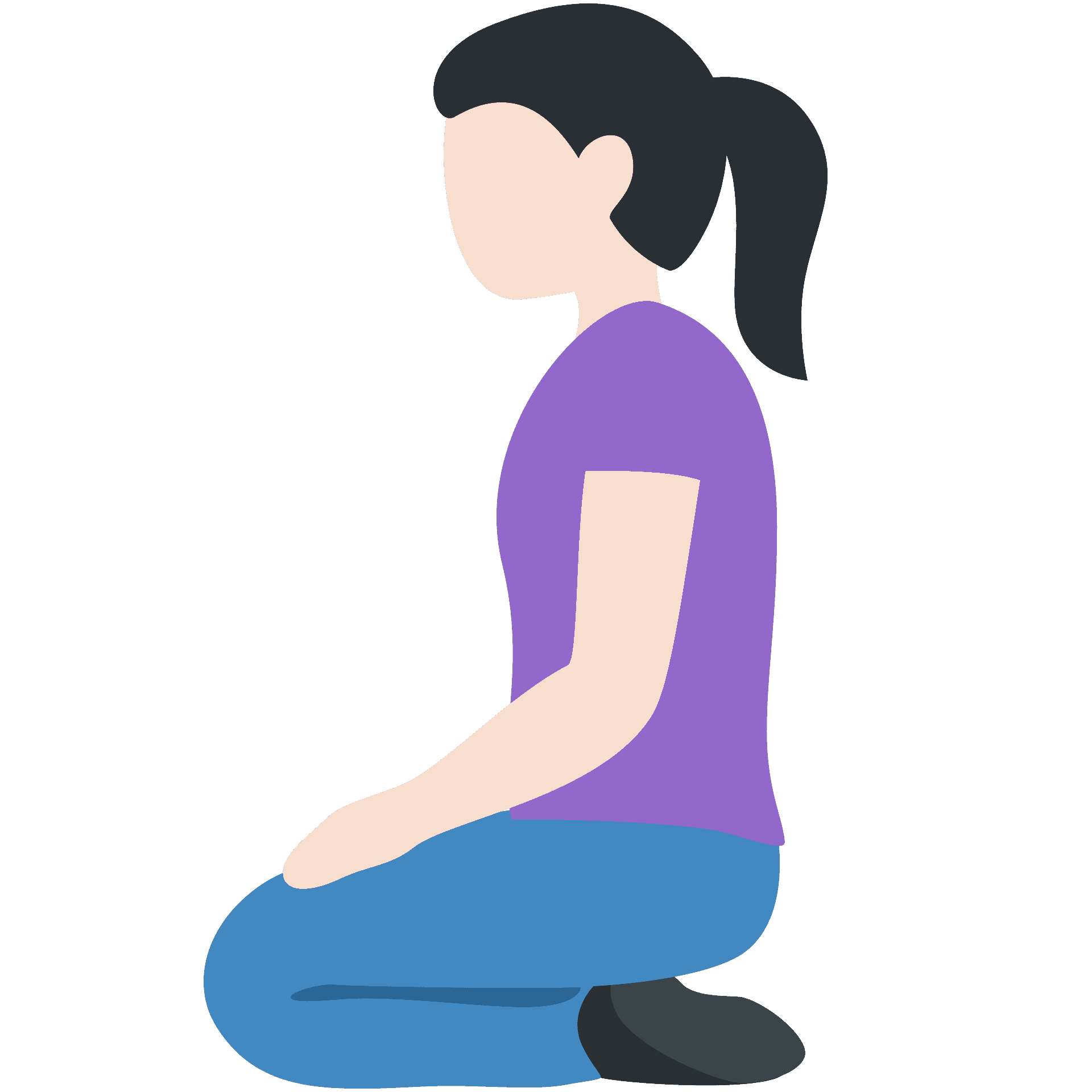 Woman kneeling emoji clipart free download transparent png