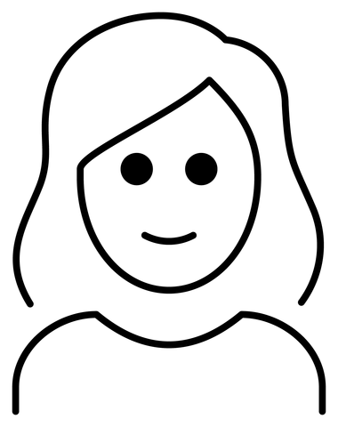 Woman emoji coloring page free printable coloring pages