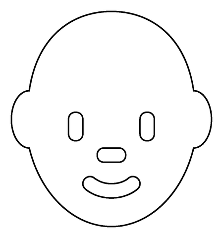 Woman bald emoji coloring page free printable coloring pages