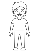 Person kneeling emoji coloring page free printable coloring pages