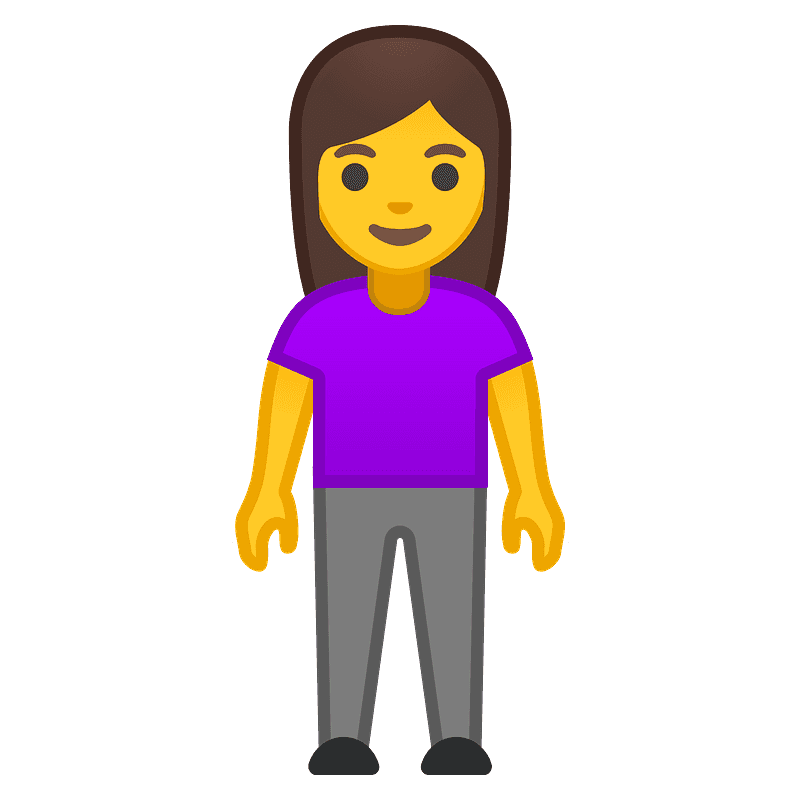 Woman standing emoji clipart free download transparent png