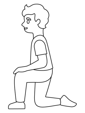 Person kneeling emoji coloring page free printable coloring pages