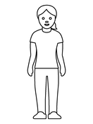 Woman kneeling emoji coloring page free printable coloring pages