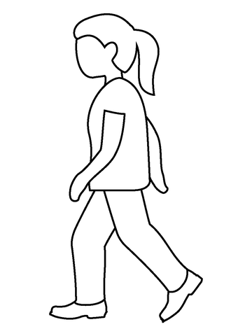 Woman walking emoji coloring page free printable coloring pages