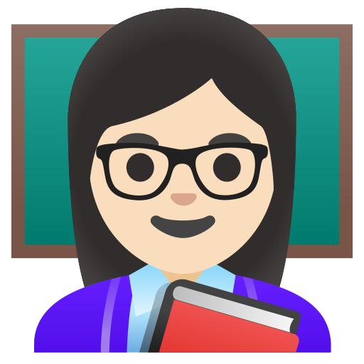 Ððð woman teacher light skin tone emoji