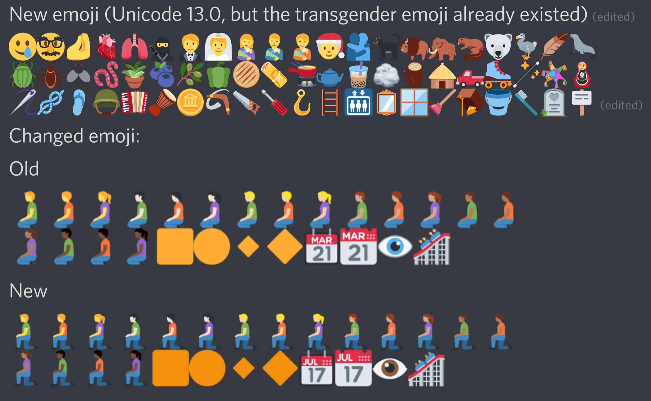 A summary of the twemoji changes on discord rdiscordapp