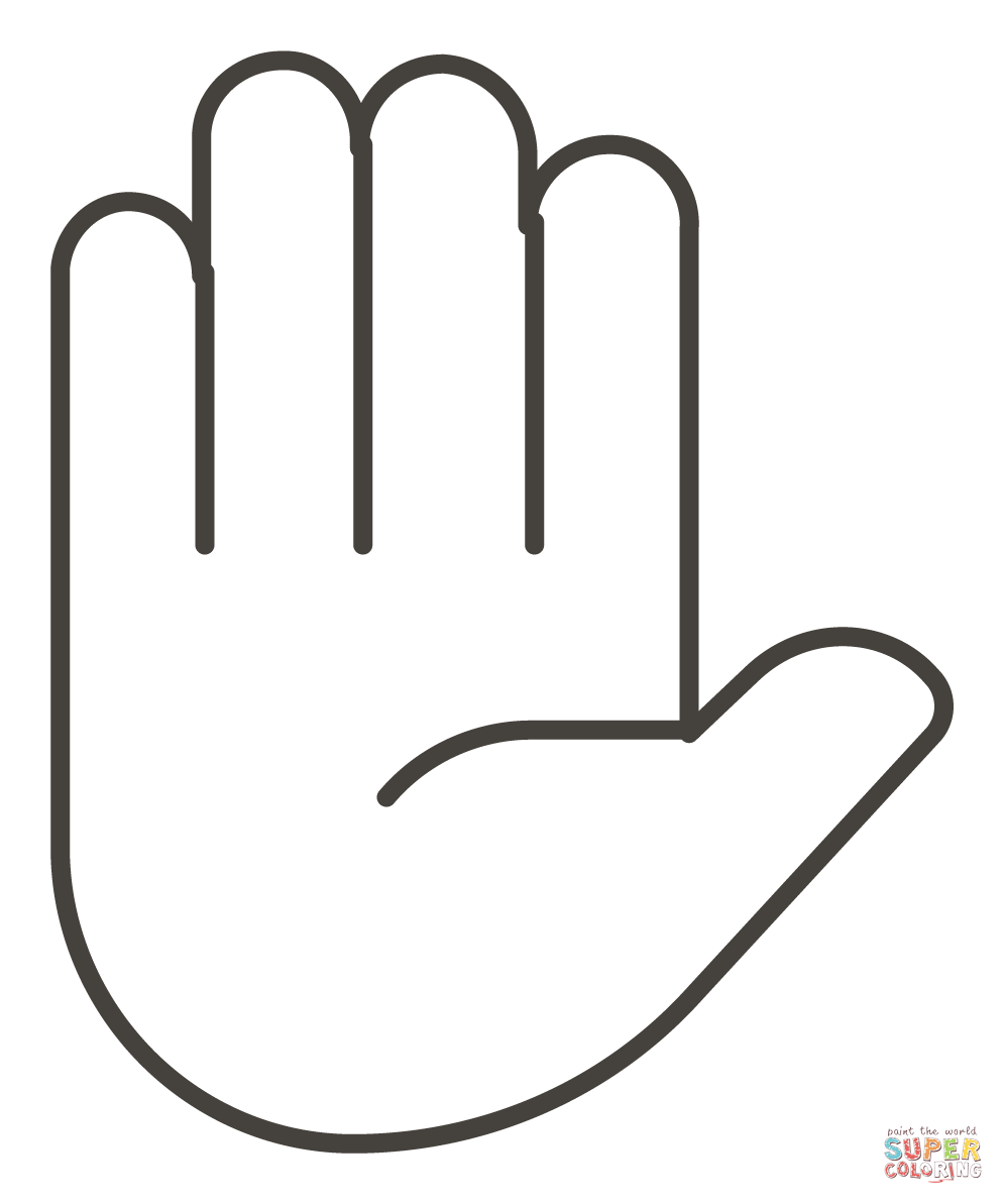 Raised hand coloring page free printable coloring pages