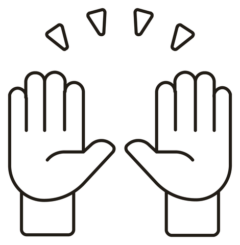 Raising hands coloring page free printable coloring pages
