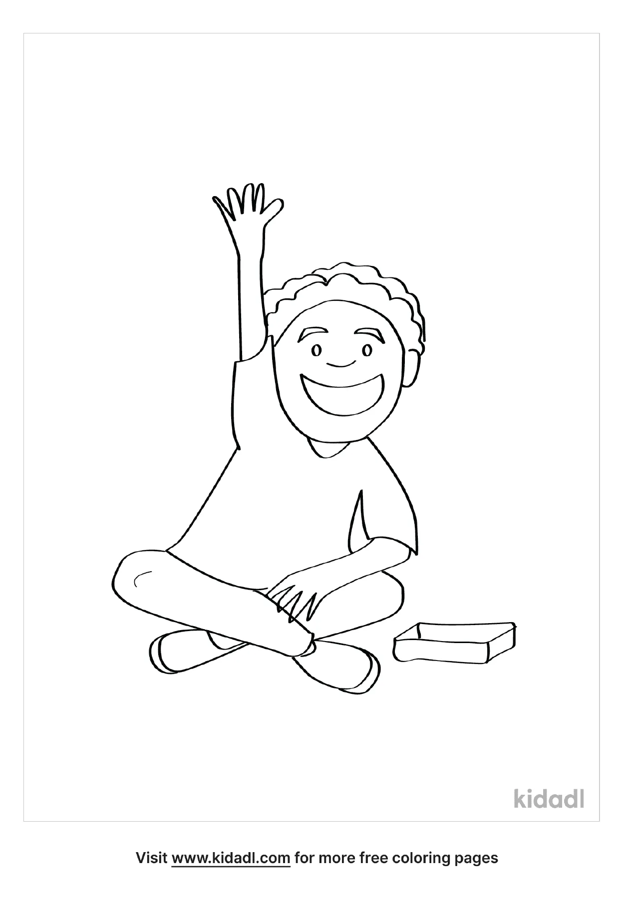Free raised hand coloring page coloring page printables