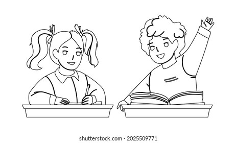 Family reading line pencil drawing vector stock vector royalty free