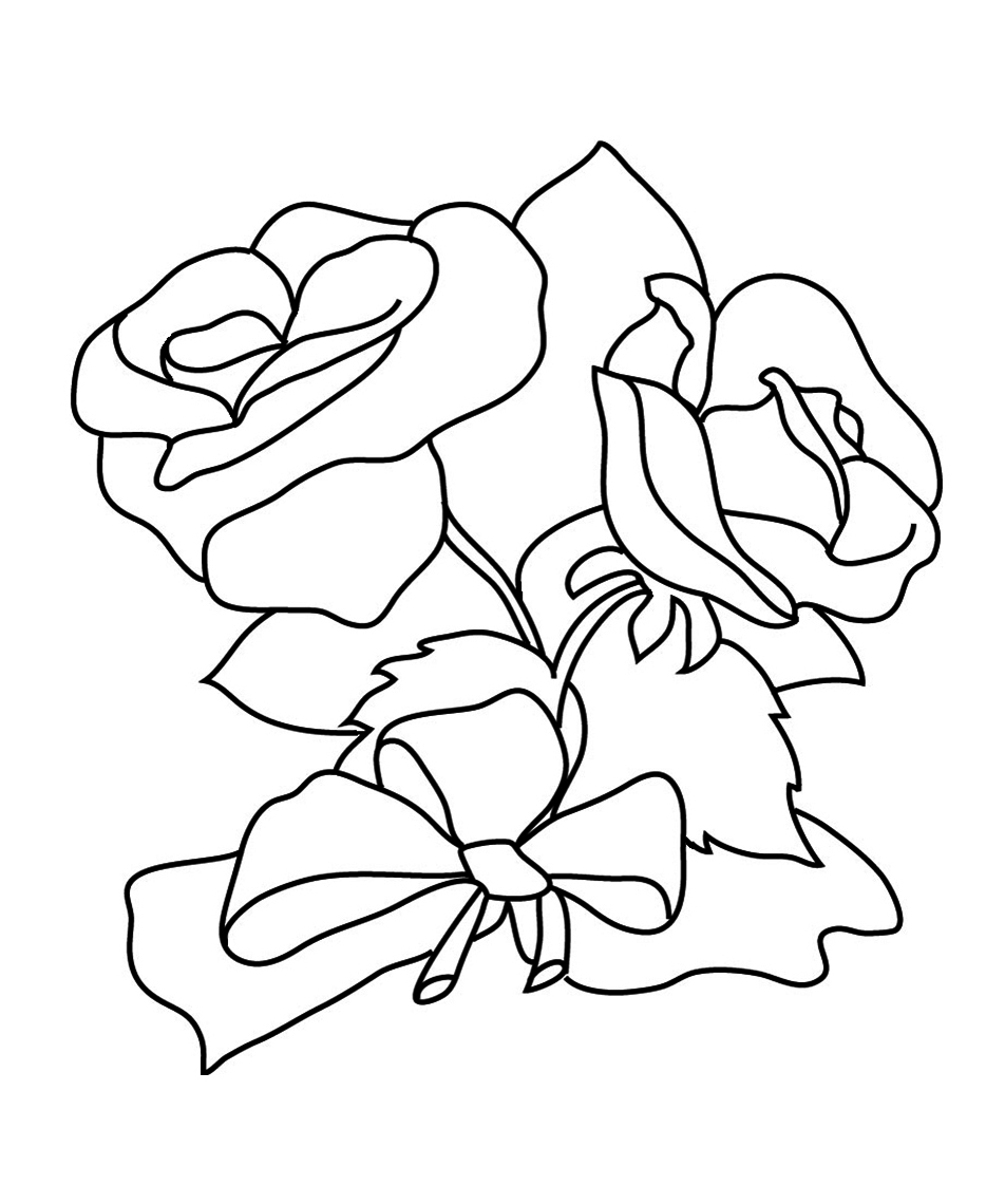 Coloring pages coloring page of a rose coloring pages