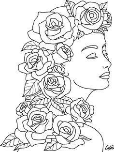 Rose colorg book page colorg book art flower art drawg flower drawg design