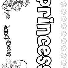 Princess roses coloring pages