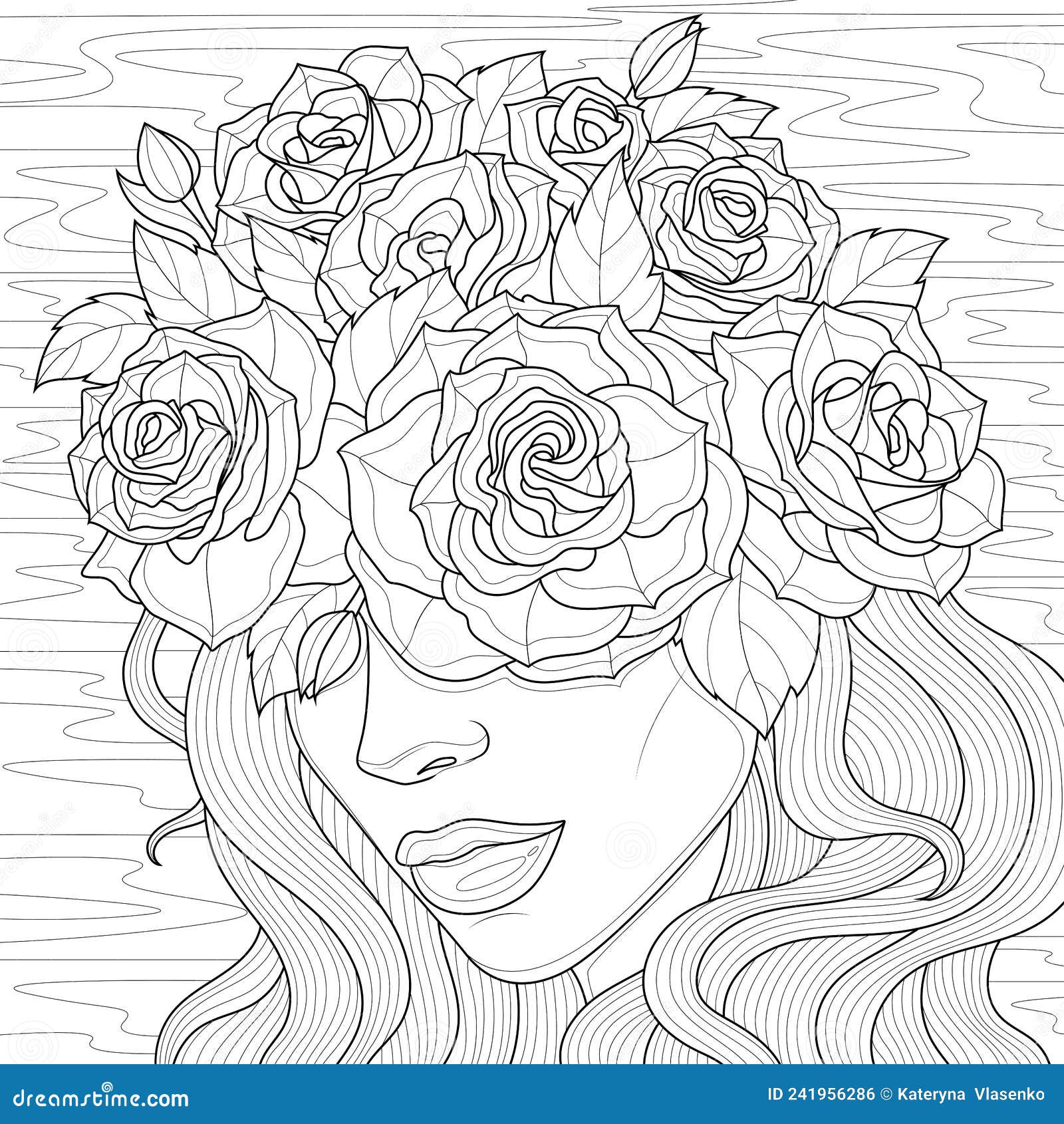 Girls face coloring page stock illustrations â girls face coloring page stock illustrations vectors clipart
