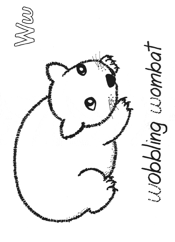 Wombat coloring page